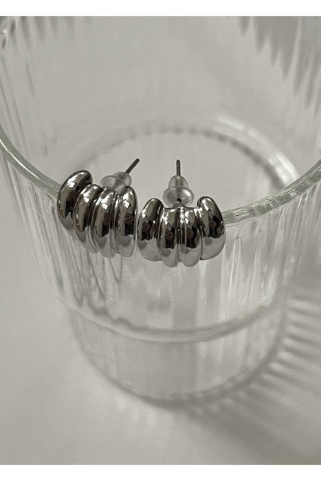 Heliophilia Silver Pendientes de Latón Plateados Heliophilia Silver Pendientes de Latón Plateados